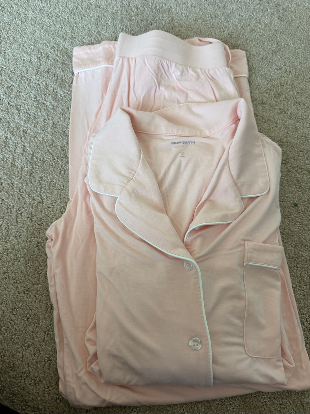 Cozy Earth Women's Light Pink Classic Pajama Set